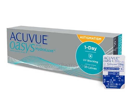 :1 Day Acuvue Oasys with HydraLuxe for stigmatism 30 .<span style='color:#999;'>  </span>